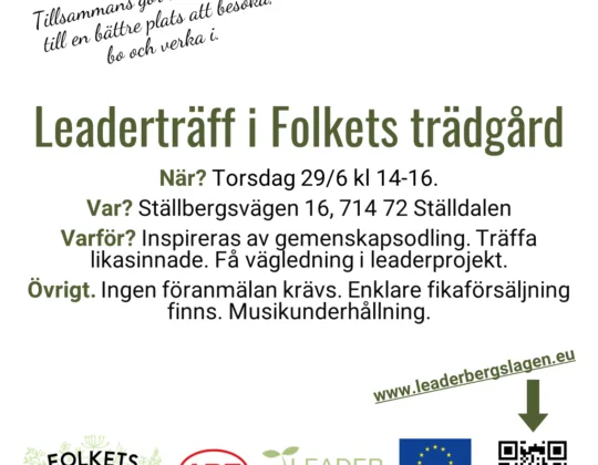 bild med text, info om att ses i ställdalens folkets trädgård