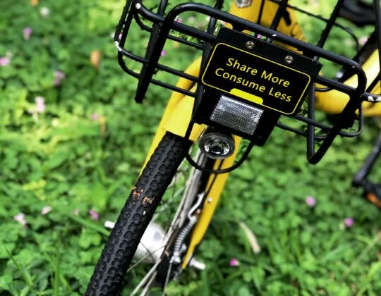 bild på cykel med miljöbudskap kanske i checken C4C