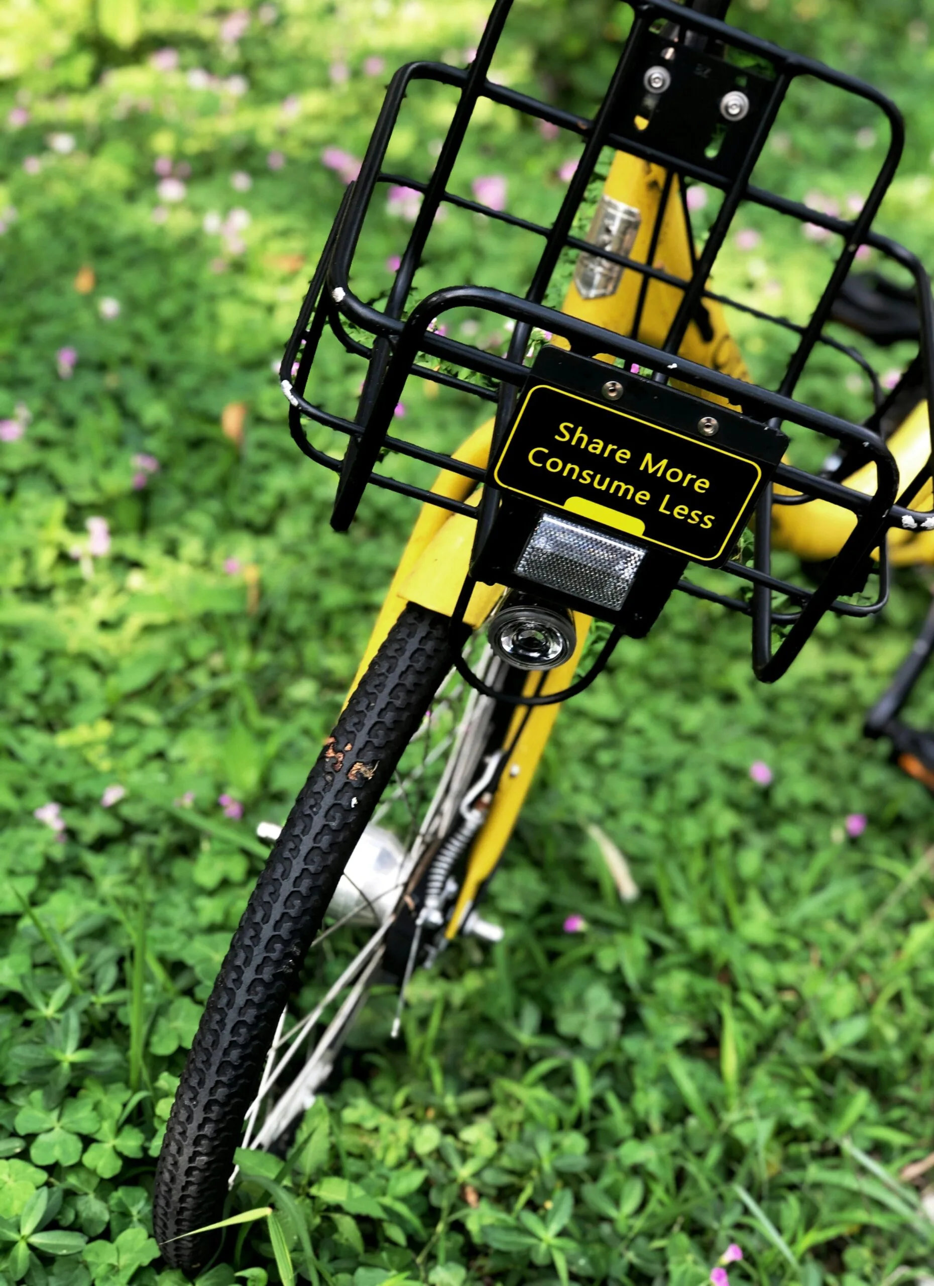bild på cykel med miljöbudskap kanske i checken C4C