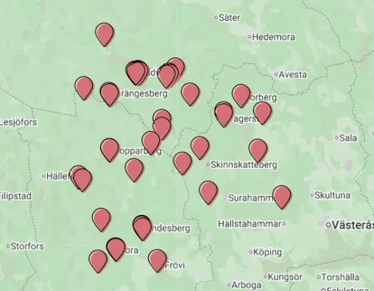 projektkarta Leader Bergslagen